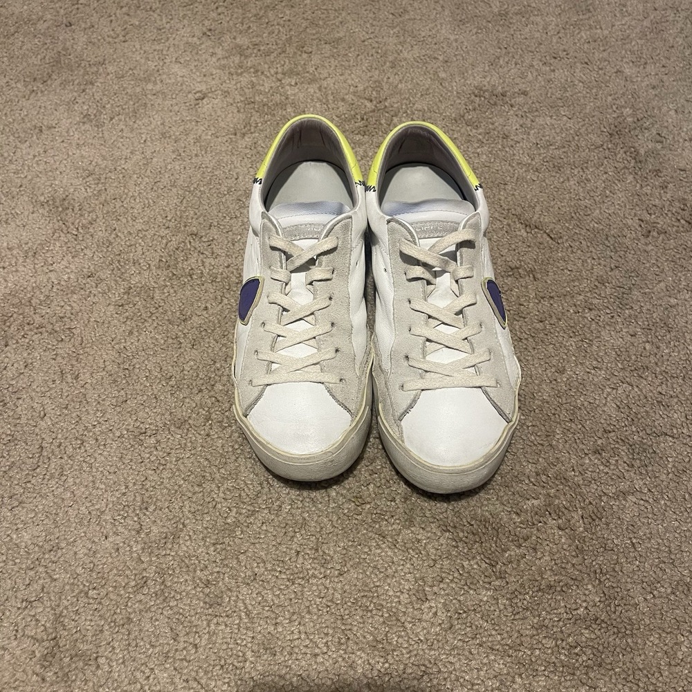 Philippe Model sneaker Paris Prsx DOUX NEON BLANC JAUNE PRLD BACK GIALLO SZ 6.5